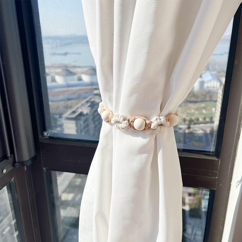 

Hand Woven Curtain Tiebacks Small Daisies Curtain Holders New Curtain Ties Home