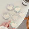 Colorful Laser Heart Mirror Magnetic Phone Holder & Stand - Stretchable, Girly Ins Style