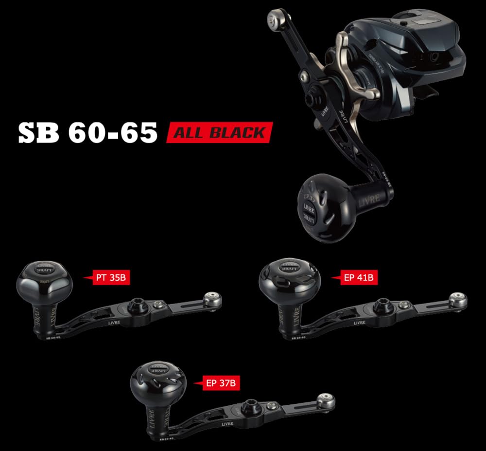 LIVRE 11401 SB B Series with PT35B Shimano All 60-65 knob, Left-Handed, Black, SBA-66SL-KB35