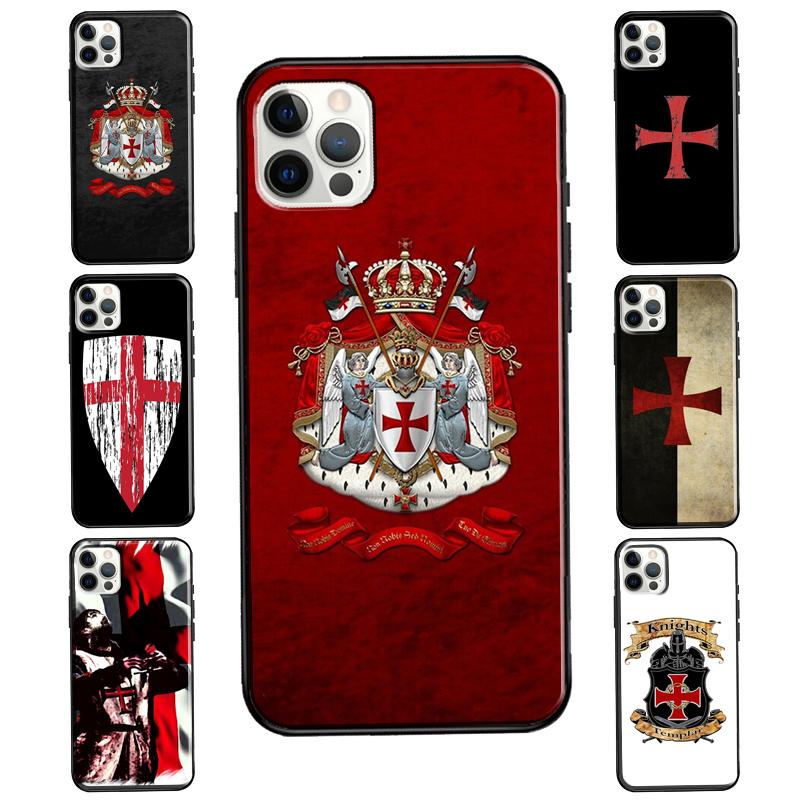 Knights Templar Coat of Arms For iPhone 13 12 mini 11 Pro Max Case For iPhone XR X XS Max 6S 7 8 Plus SE 2020 Coque