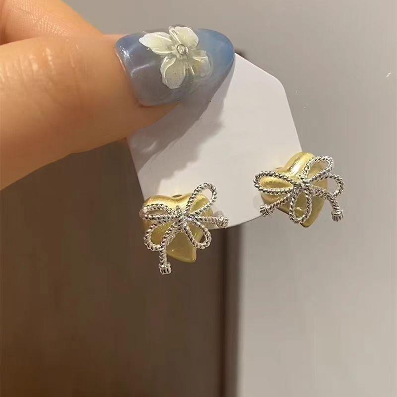 

Любовь серьги-бантики нишевая личность высококлассные серьги-гвоздики изысканный темперамент модные универсальные серьги