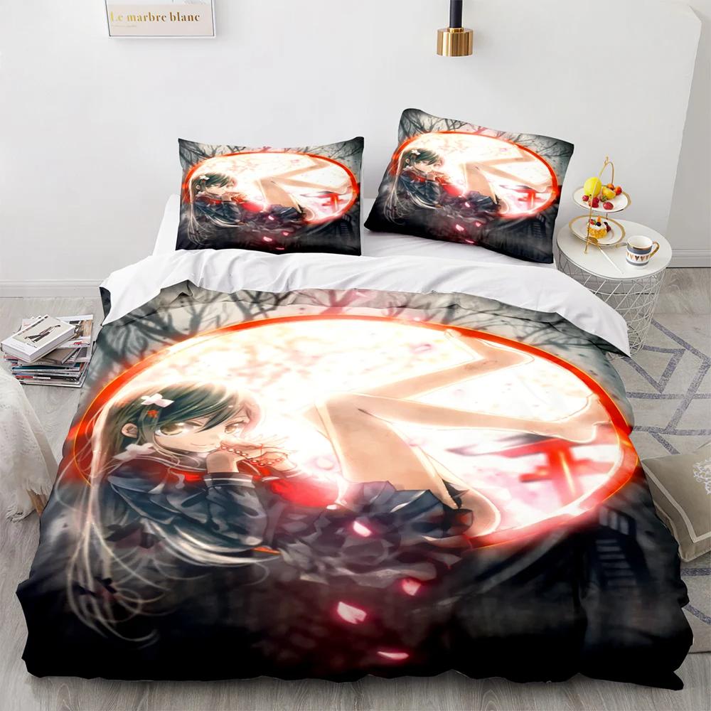 Anime Kawaii Sexy Girl Bedding SetDuvet Cover Comforter Bed Set Quilt Cover PillowcaseKing Queen Twin Size Boys Girls Adults