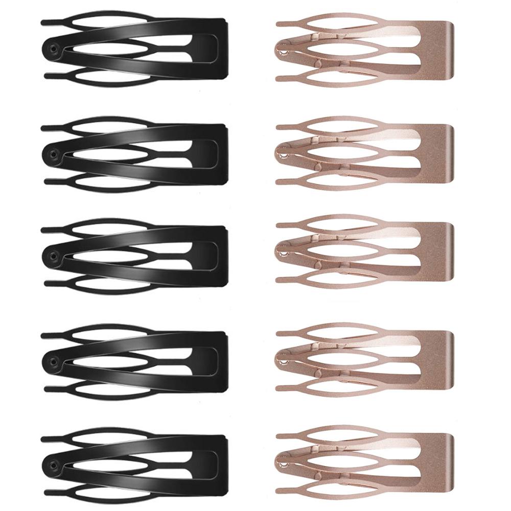 10Pcs Double-grip Hair Clips Metal Snap Barrettes Hair Styling Tools for Women Girls Hair Accessories