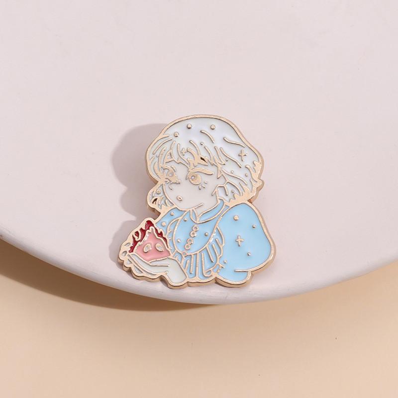 Adorable Cartoon Character Brooch Creative Anime Design Cute Metal Pin For All Ages