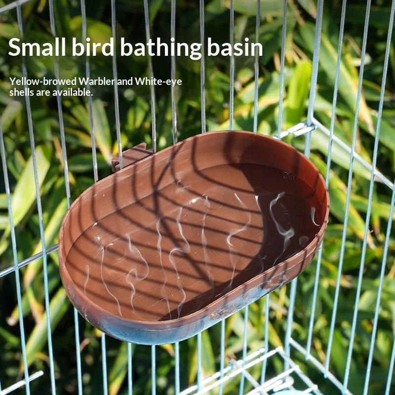 Hanging Bird Parrot Bath Basin Multifunctional Feeding Bowl Bird Cage Accessories Bird Parrot Parakeets Feeder Bird Supplies