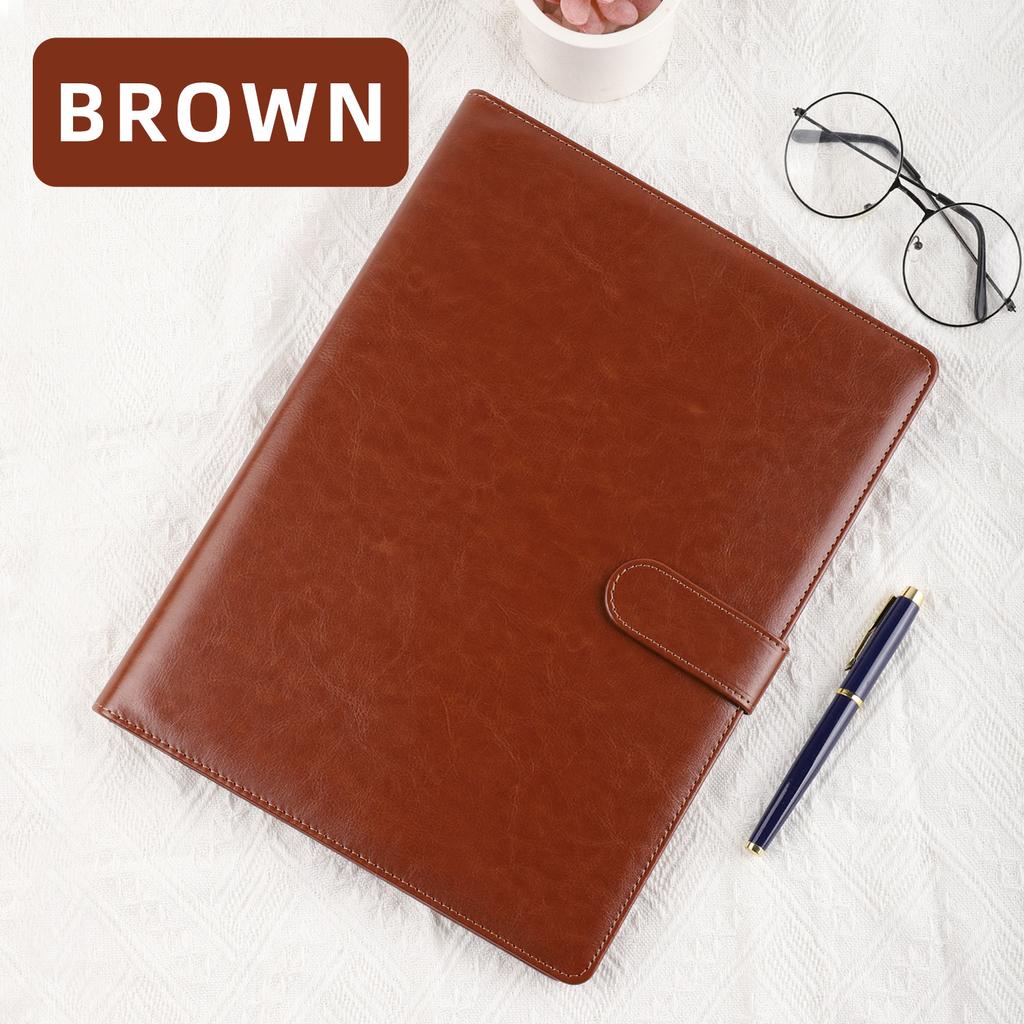 Personalized Logo Factory Price A4 Presentation Folder Custom PU Leather Multi-Functional Loose-Leaf Water-proof Durable