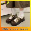 Fashion Fairy Shoes Shallow Mouth Grandma Shoes Girl 2025 Autumn and Winter New French Evening Wind with Skirt Gentle Single Shoes Girl
