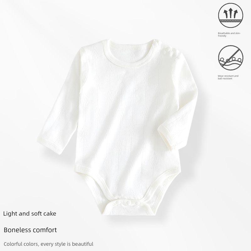 Baby Romper Spring and Autumn Style Pure Cotton Breathable Jacquard Baby Jumpsuit Onesie Home Wear