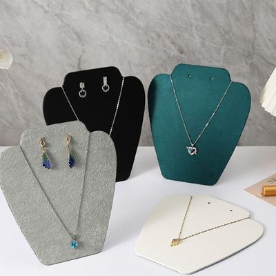 Folding Necklaces Easel Mannequin Bust Velvet Jewelry Collection Rack Earrings Jewelry Hanging Necklace Earrings Rings Pendant