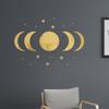 20 Pcs Moon and Star Wall Stickers Acrylic Mirror Wall Decals for Bathroom Living Room Bedroom