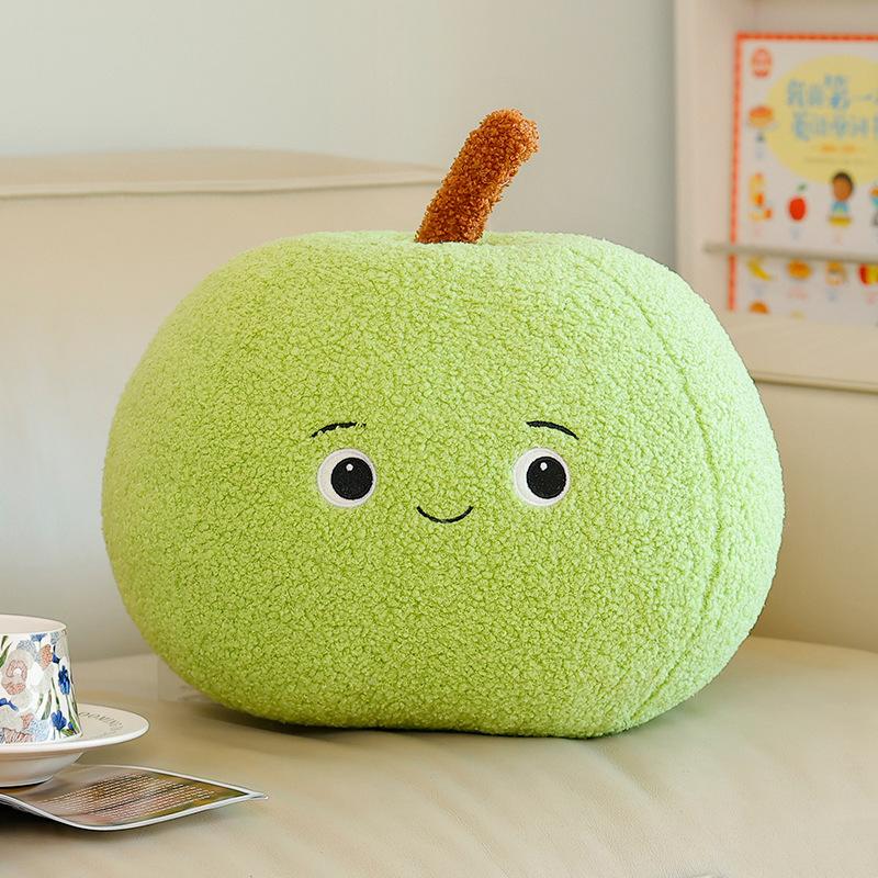 Amusing Smile Apple Plush Toys Stuffed Big Size Cartoon Fruit Throw Pillow Cozy Office Nap Pillow Kawaii Home Decor Nice Gift