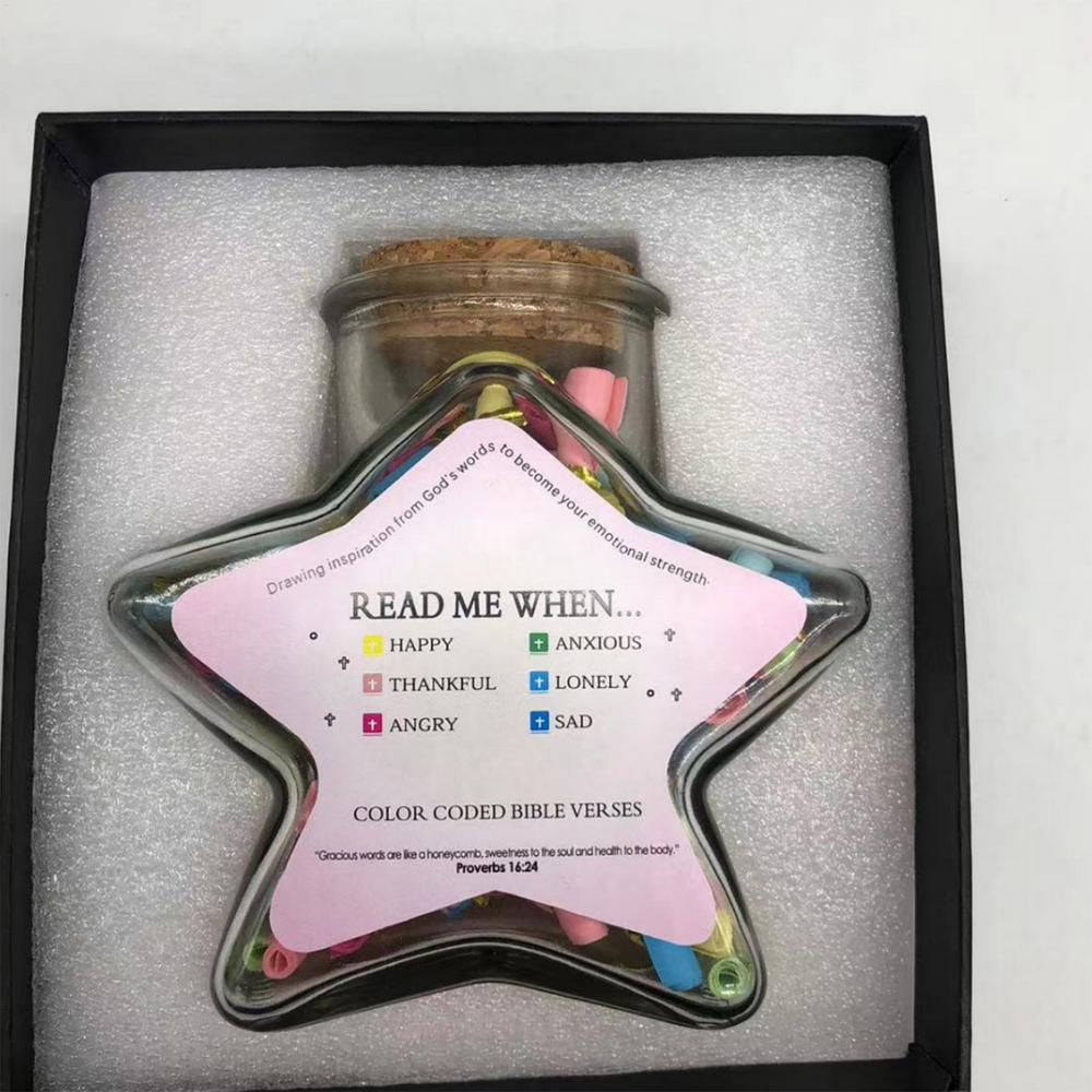 Bible Jar Scripture Jar for Daily Encouragement  Inspirational Prayer and Reflection Supplies for Family Church Activities