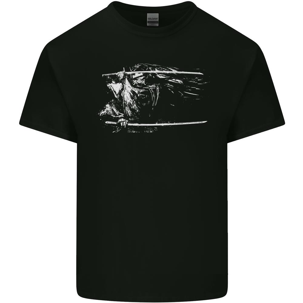 

26 Samurai Sword Silhouette Mens Cotton T-Shirt Tee Top Unisex T-Shirt XXXXL