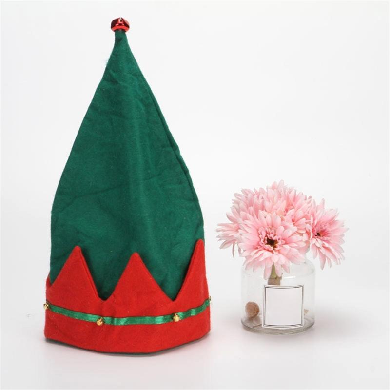 Fröhliche Elfenmütze mit Glöckchen Unisex Beanies Mütze Slouch Weihnachten Kopfbedeckung Baggy Mütze Slouch Beanies Schelmischer Elf