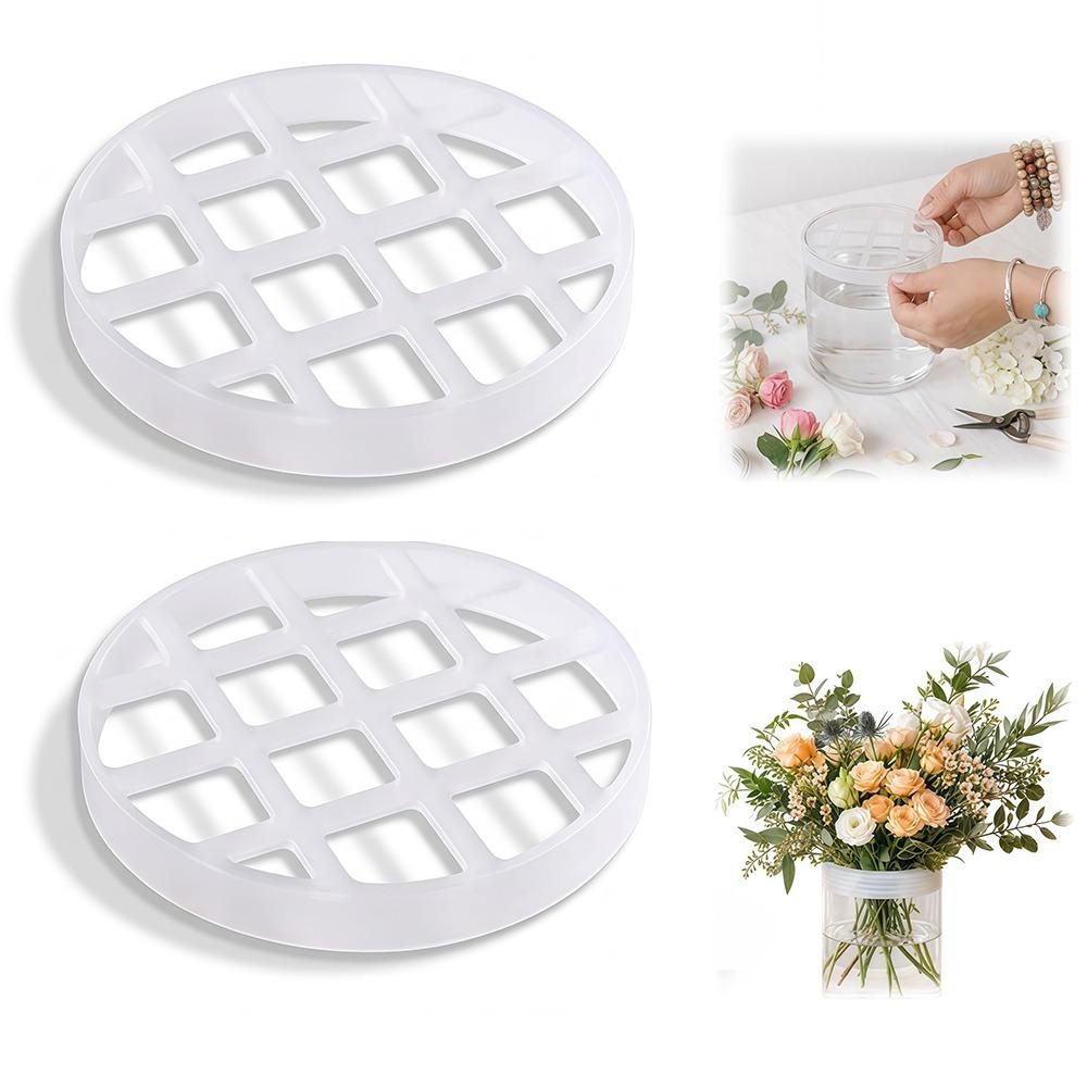 1/2Pcs Silicone Silicone Flower Arranging Grid Stretchable Washable Reusable Flower Arranger Stretchable Structure Translucent