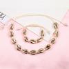 Hot Natural Shell Women Necklace Bracelet Set Women White Marine Conch Black Rope Boho Jewelry Charm Accessories Festival Gifts