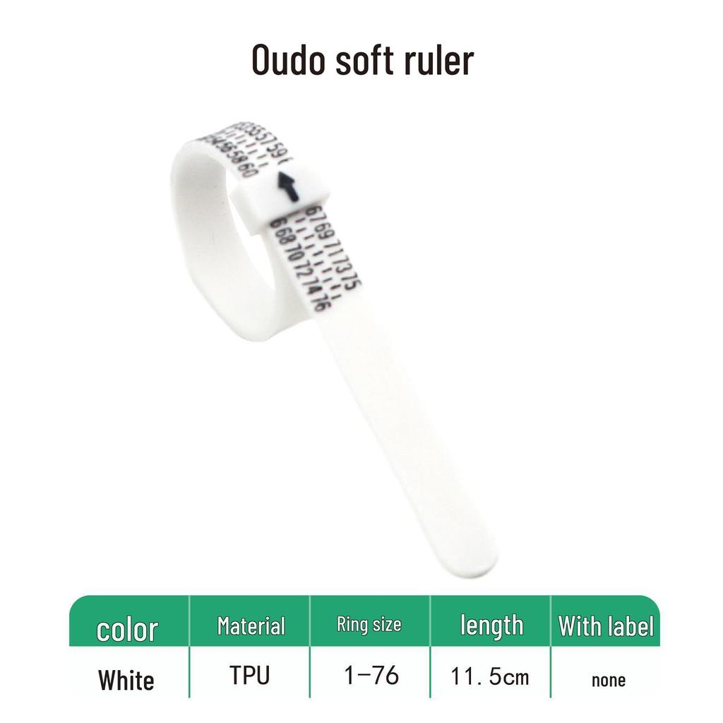 Adjustable US/UK Ring Size Measuring Tool: PU Ring Sizer & Ruler Tape