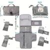 Portable Changing Pad For Baby Travel Baby Changing Pads For Moms Waterproof Changing Mat With Built-In Pillow, Storage Bag Set