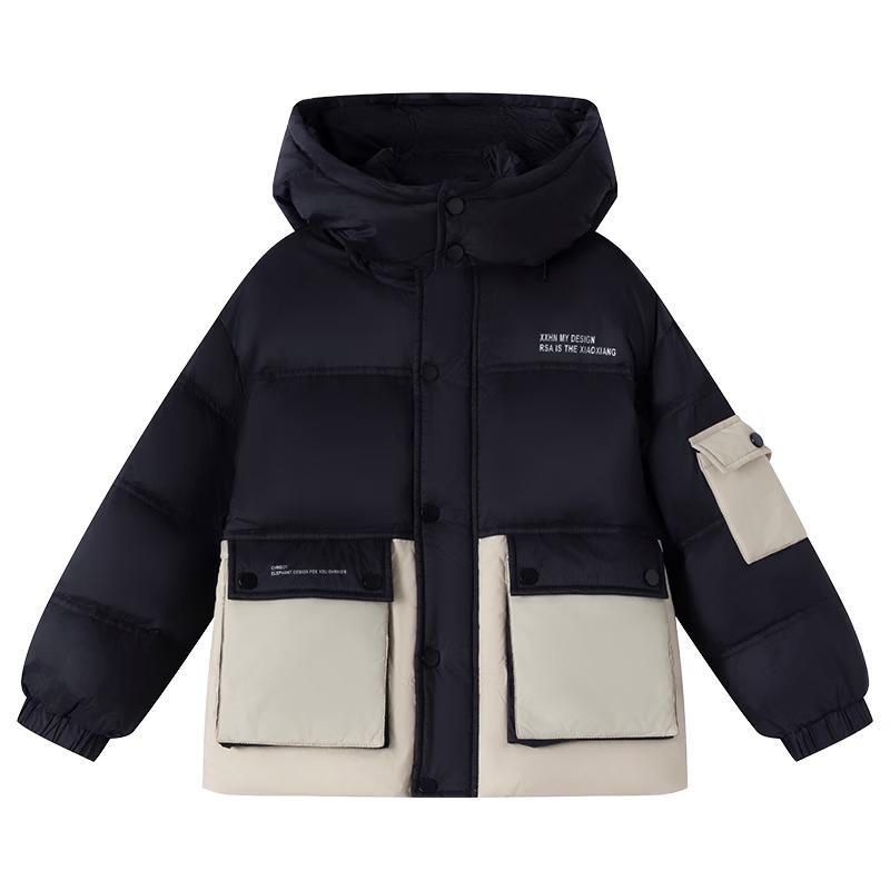 Little Elephant Hamm Boy s 2025 Winter White Duck Down Jacket 160 cm