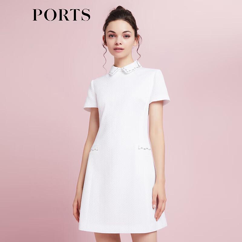 

PORTS Women s Rhinestone Embellished Textured A-Line Midi Dress S (US 4)