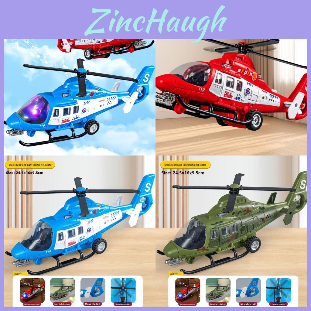 Kids Rescue Rotorcraft Model With Led Lights And Sound For Interactive Development