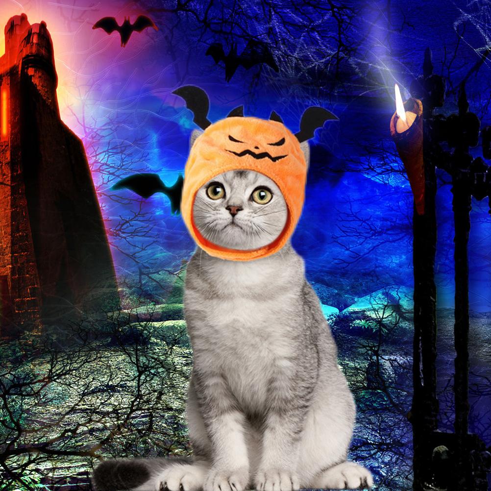 Halloween Cat Dog Cosplay Bat Hat Cute Pet Cosplay Party Costume Cat Dog Dress Up Bat Hat