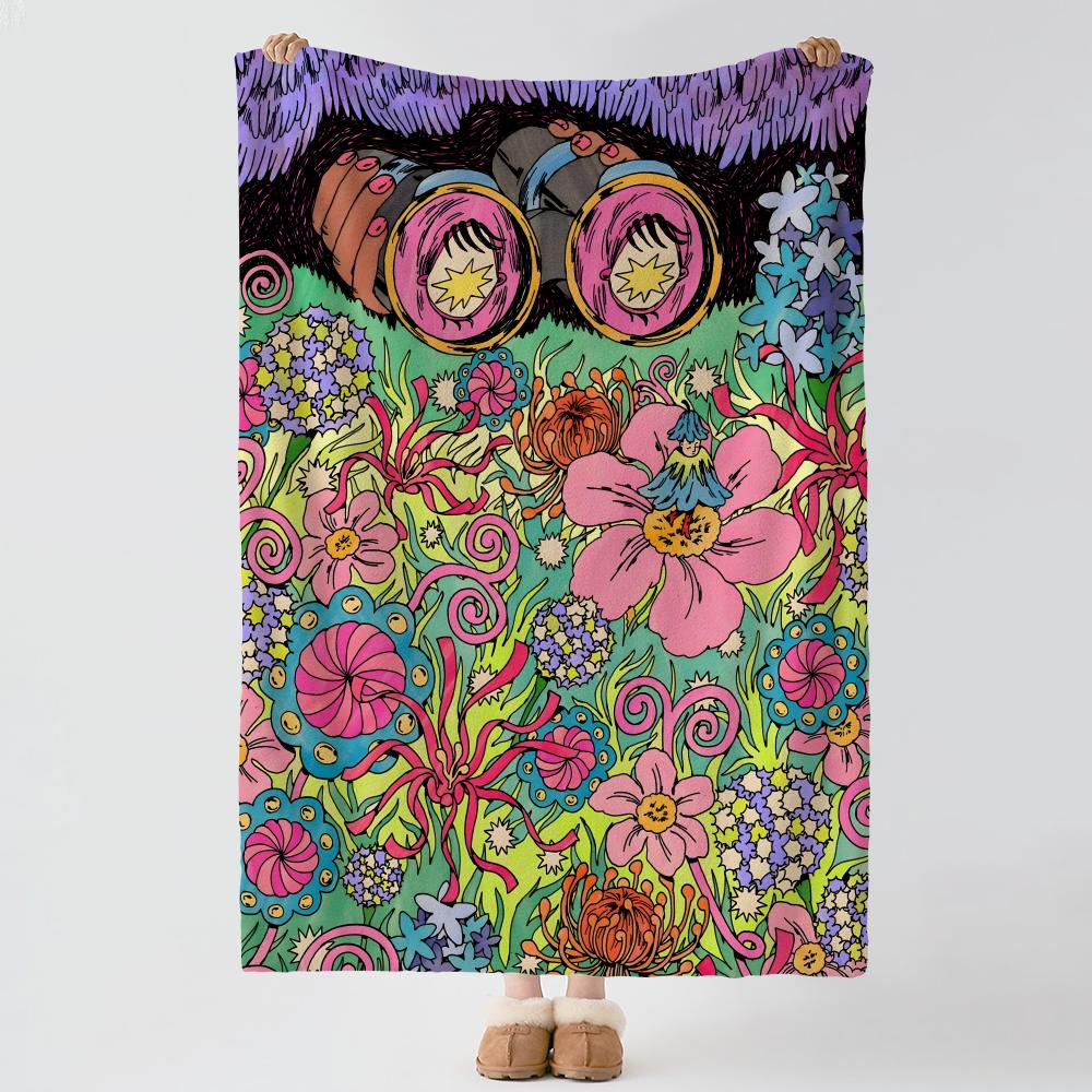 Artist K-Kaitlin Brito-o Throw Thick Comfort Flannel Quilt, Multi-scene Use Indoor Outdoor Daily Nap
