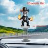 2D Plane, Creative Skull Car Dashboard Spring Decoration: Decoration, Car Dashboard Pendant, Exquisite Small Gift Ornament, Desktop Decoration
