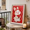 DIY Cute Little Rabbit Pearl Art Painting for Adults/Beginners Gift Home Decor Pearl Gem Paintings Picture Arts Craft 30x40cm Without Frame