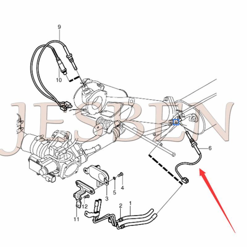 31370464 31431046 Rear Exhaust GAS Temperature Sensor Fit For Volvo S60 01-10 V70 MK2 2001-2008 XC70 2005-2007 XC90 09-14 2.4 D
