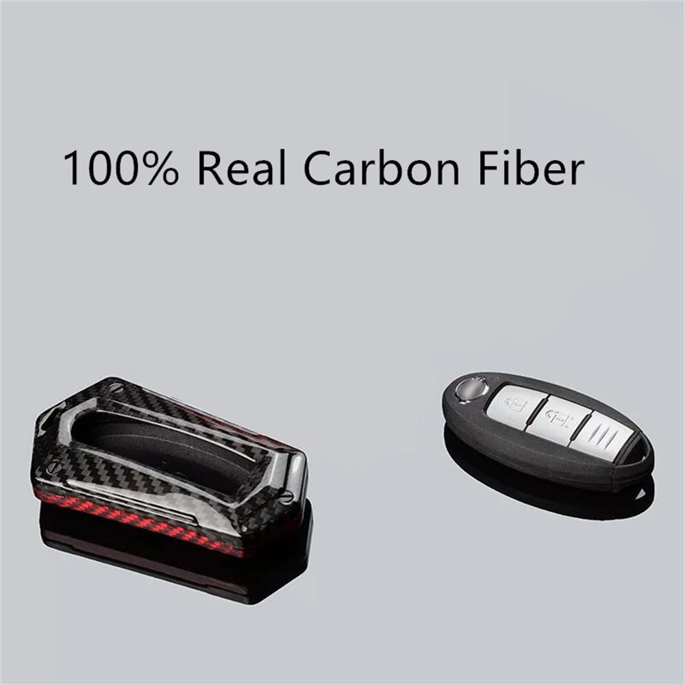 Key Case Cover - For Nissan Infiniti GTR 370Z Q50 - Carbon Fiber Smart Fob