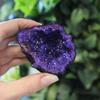 Calcite Geode Painted Turquoise or Purple Crystal