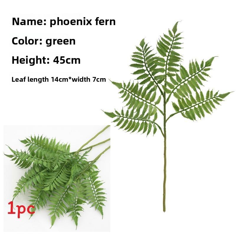 Synthetic Fern Leaf Plant For Interior Decoration And Photography Scenes