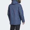 Adidas Xploric Parka Comfortable Stylish Sports Hooded Fur Lined Cotton Jacket Winter Men Outerwear Blue DZ1430