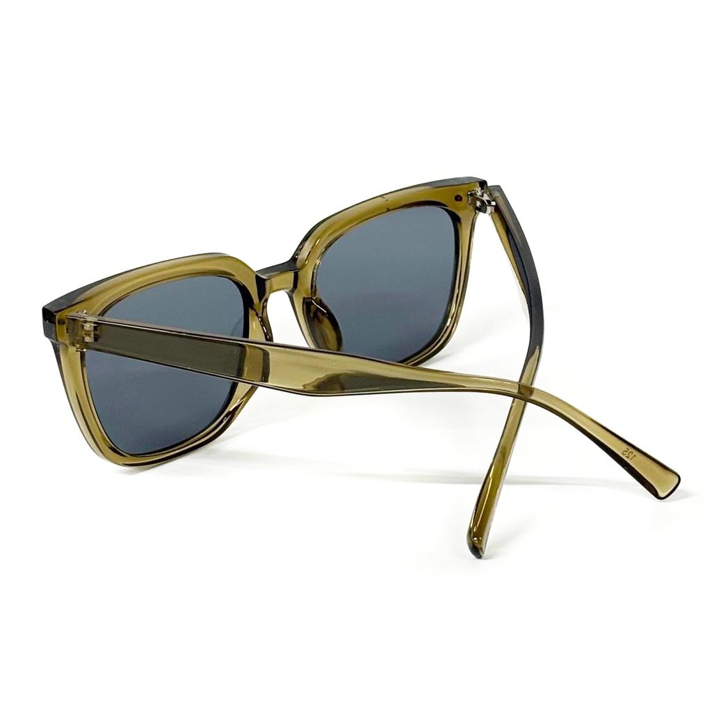 FashionBerry Clear Khaki and Smoke Sunglasses for Men and Square UV Lightweight Clear UV Women, Shape, 99% Protection, Frame, Color, Unisex, Stylish,