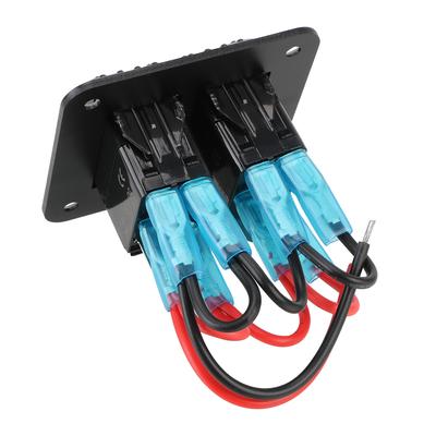 2 Gang Rocker Switch Panel for Car Marine Camper Caravans Travel Trailer Circuit Breaker LED Waterproof Switch Panel 12-24V