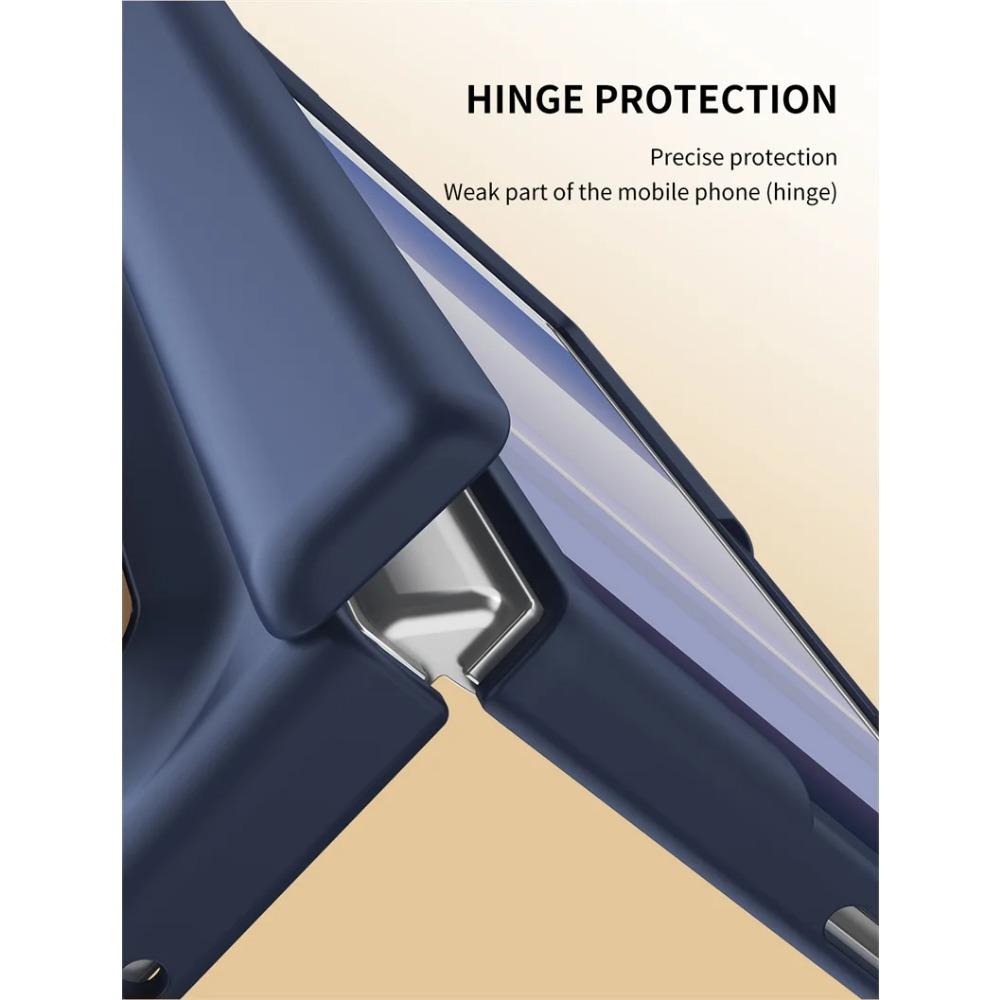 Original Hign Quality Hinge Case For Samsung Galaxy Z Fold 7 6 5 4 3 Touch Pen + Tempered Glass Film Protect Fold Kickstand Case