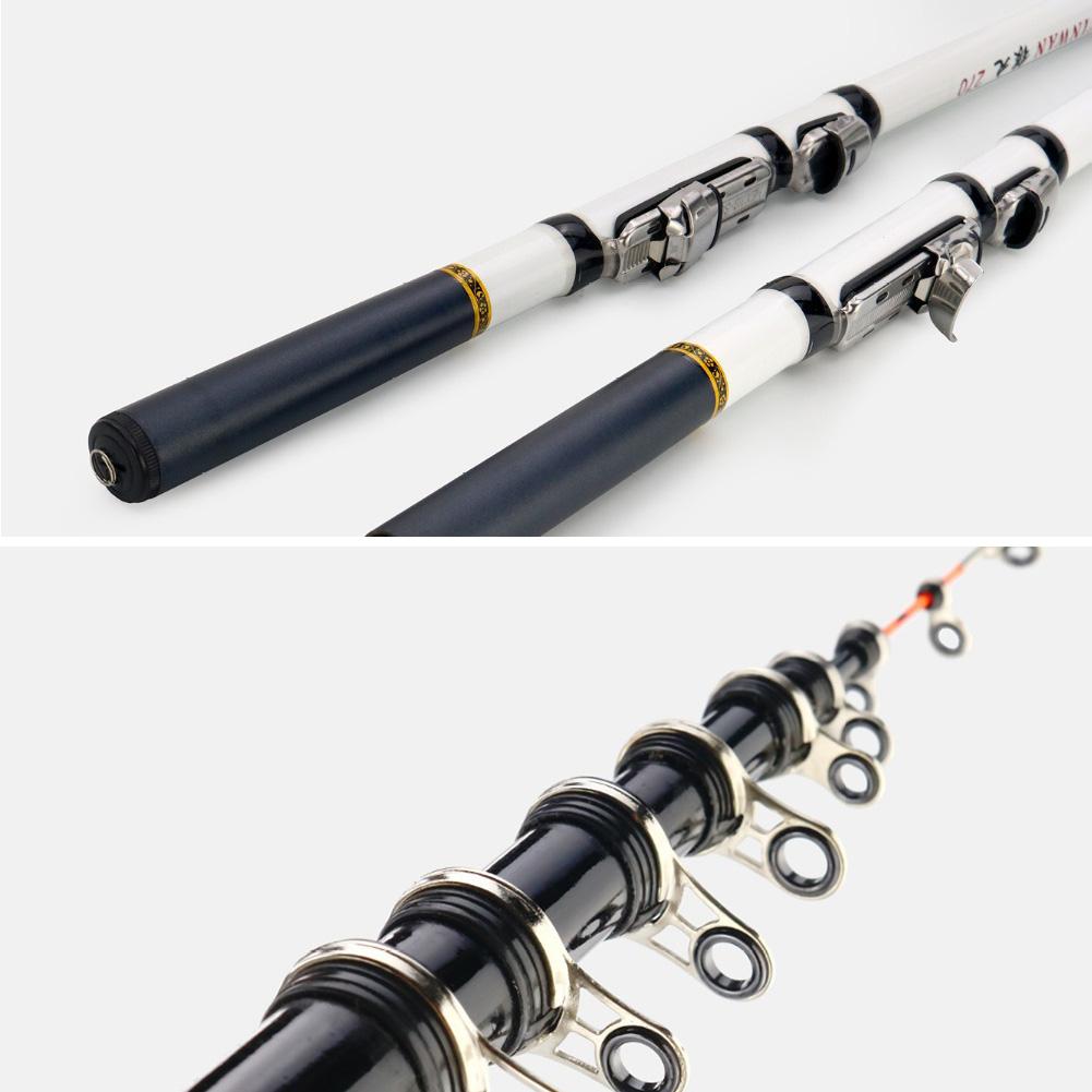 1.8m-3m Fiberglass Fishing Rod Short Pocket Portable Spinning Rod Lure Pole Telescopic Carp Trout Beach Fish Rods for Bass
