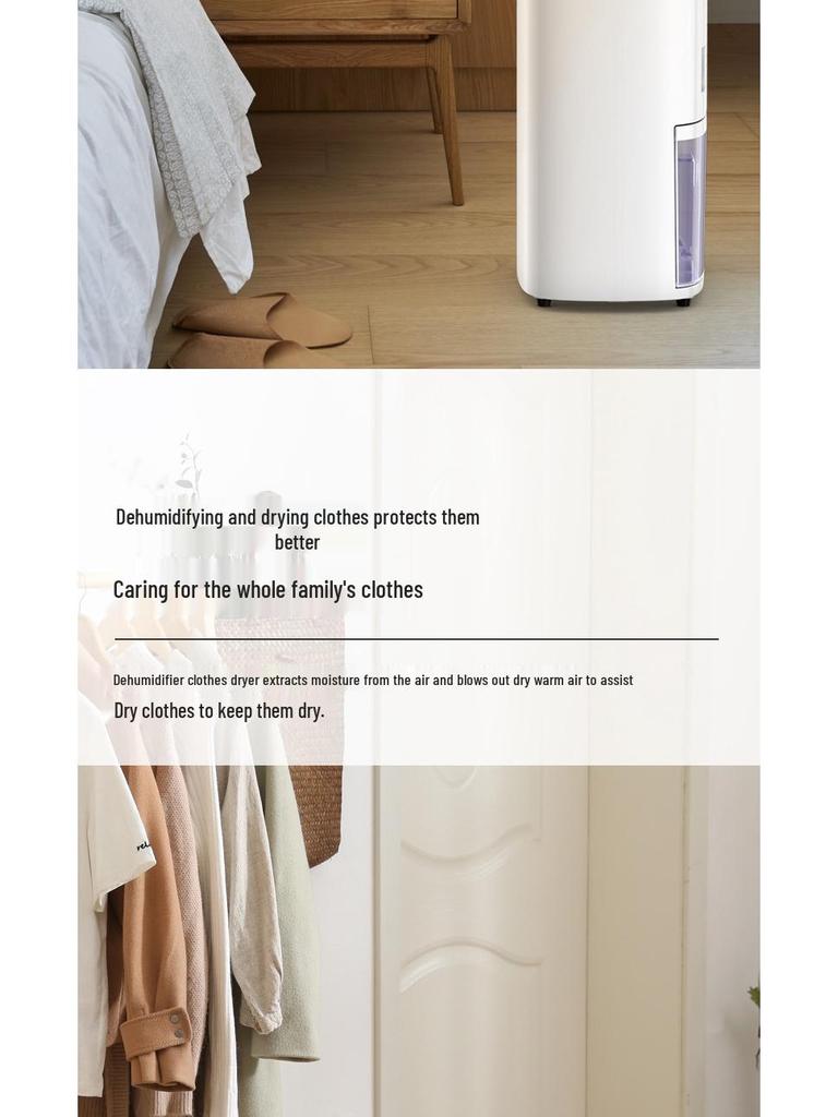 AUX High Power Indoor Dehumidifier - Bedroom & Home Moisture Absorber