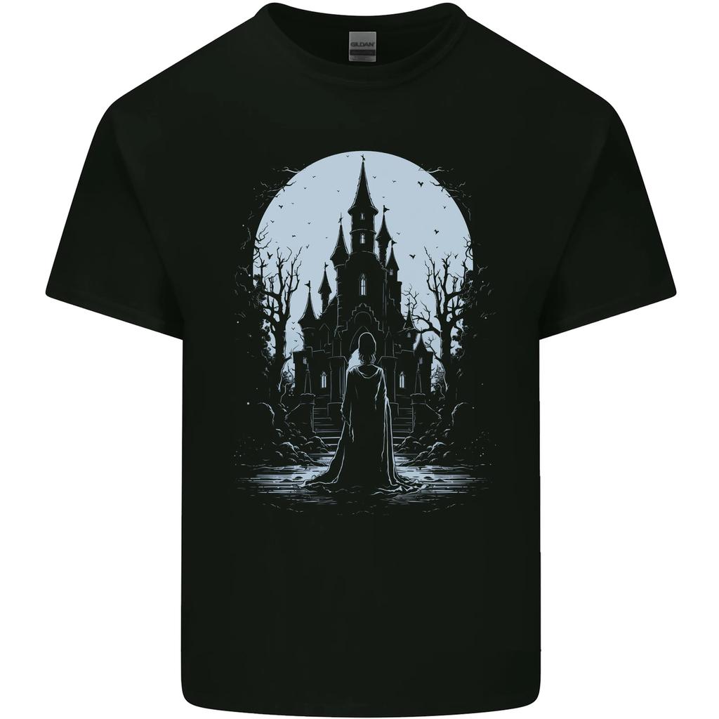 A Fantasy Haunted House Halloween Spooky Kids T-Shirt Childrens