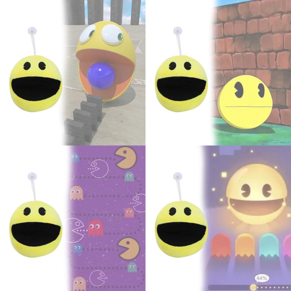 Pac Man Plush Toy Creative Cartoon 15cm Soft Short Pile For Children Gift