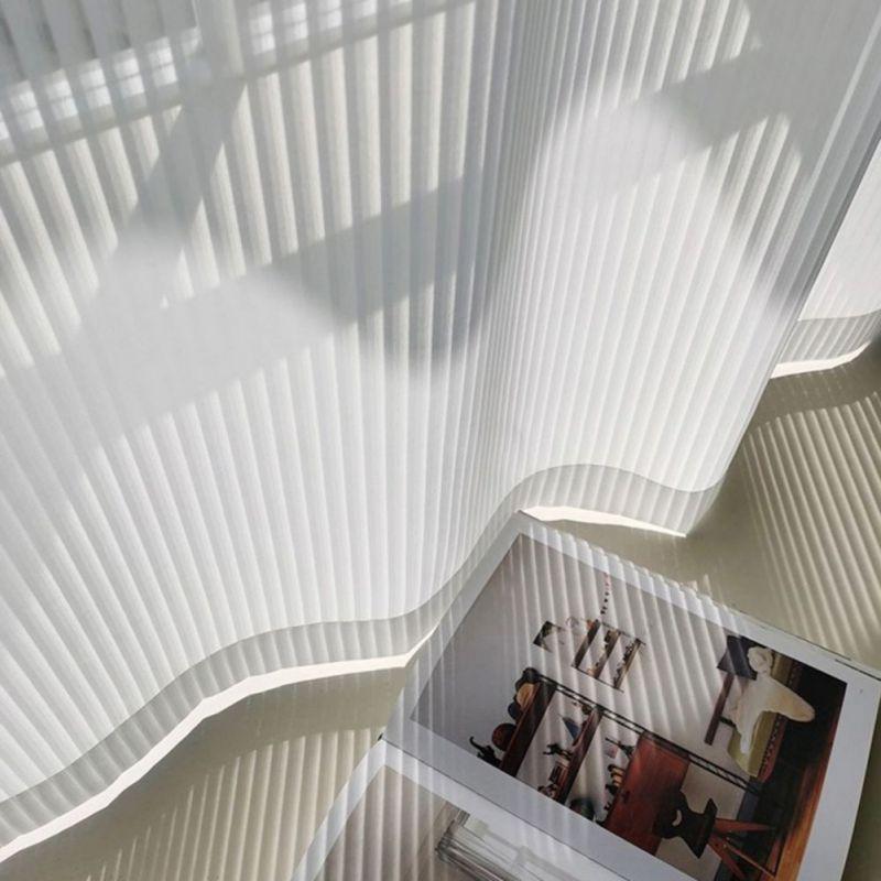 Transparent Gauze Curtains Striped Sheer Curtain