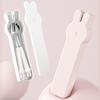1 Set Spoon Cutlery Comfortable Grip Small And Exquisite Creative Portable Cartoon Rabbit Tableware Stainless Steel Spoon