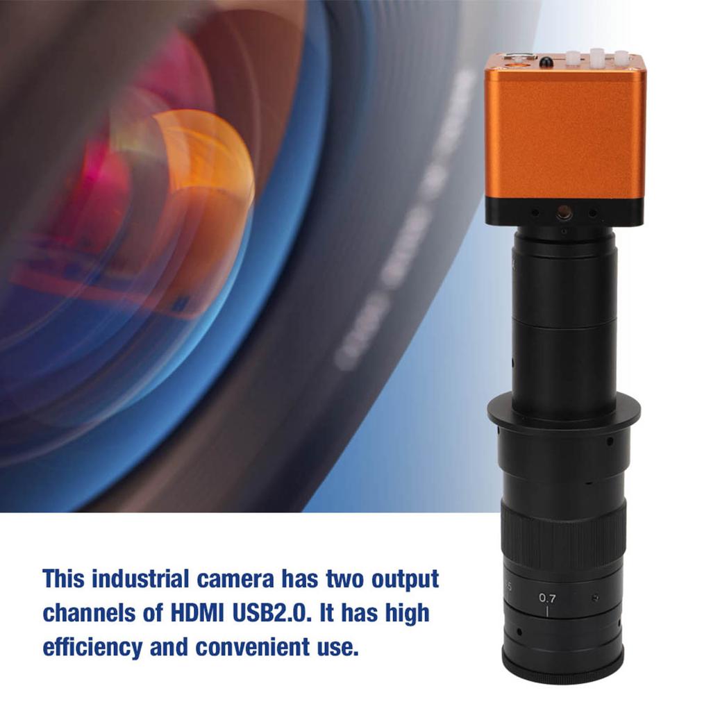 34mp HDMI Industrial Microscope Camera USB Digital Microscope with 180x Lens