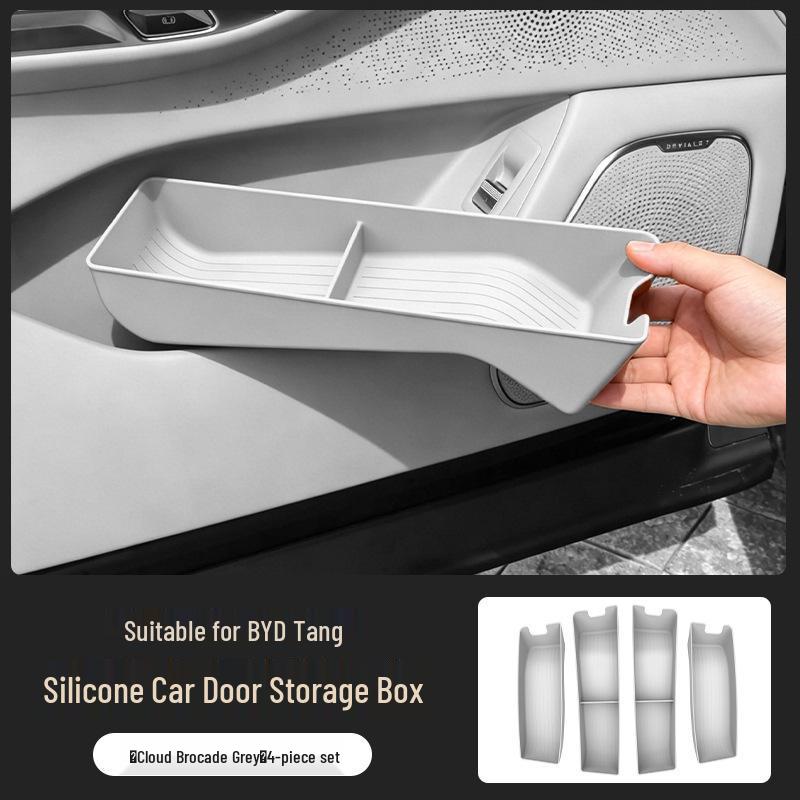 BYD Tang Car Door Silicone Storage Box for 26 Models - Waterproof, Original Car Color
