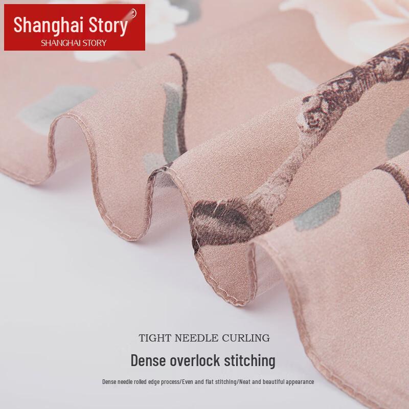 Shanghai Story 100% Mulberry Silk Printed Scarf