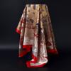 Fashion Square Silk Scarf Women Headband 90*90cm Print Neck Scarfs Office Hair Band Hand Kerchief Female Bandana Headwear