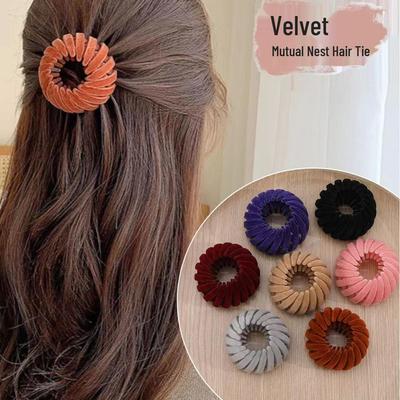 Pinza Clip Fermaglio per Chignon a Nido d'Uccello per Donne - Autunno/Inverno Mezza Acconciatura Grande Fermaglio per Capelli