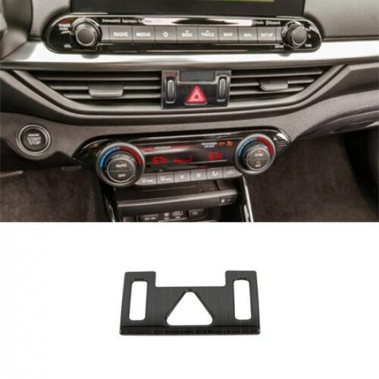 For Kia Forte K3 2019-2024 Black Titanium Mergency Light Switch Control Trim 1PC