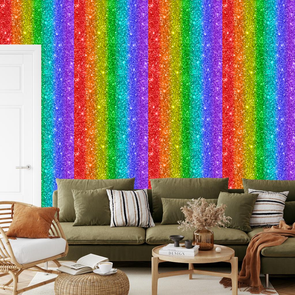 Purple and Red Glitter Wallpaper for Living Room and Bedroom 50x1000